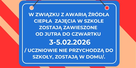 AWARIA-ZAWIESZENIE ZAJĘĆ