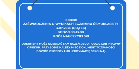 Odbiór zaświadczenia o wynikach egzaminu