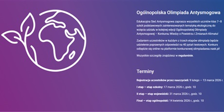 Ogólnopolska Olimpiada Antysmogowa – Konkursu Wiedzy o Powietrzu i Zmianach Klimatu