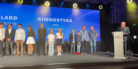 XIV Gdańska Gala Sportu Młodzieżowego. Gimnastycy z nagrodami.